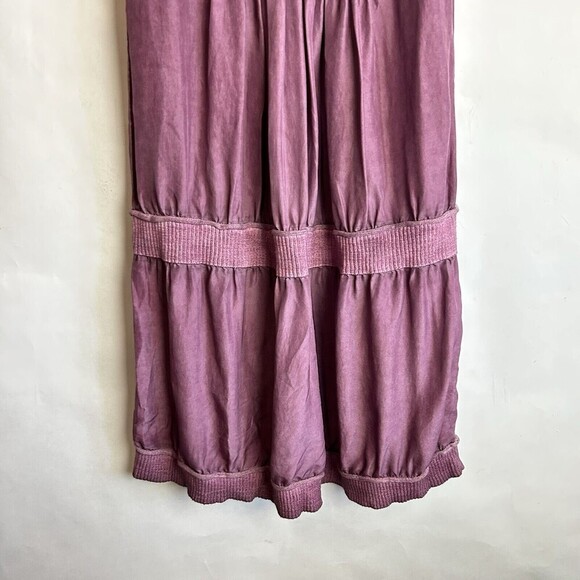 E by Eloise x Anthropologie Silk & Sweater Chemise Midi Dress Tiered Size Small - Picture 6 of 10